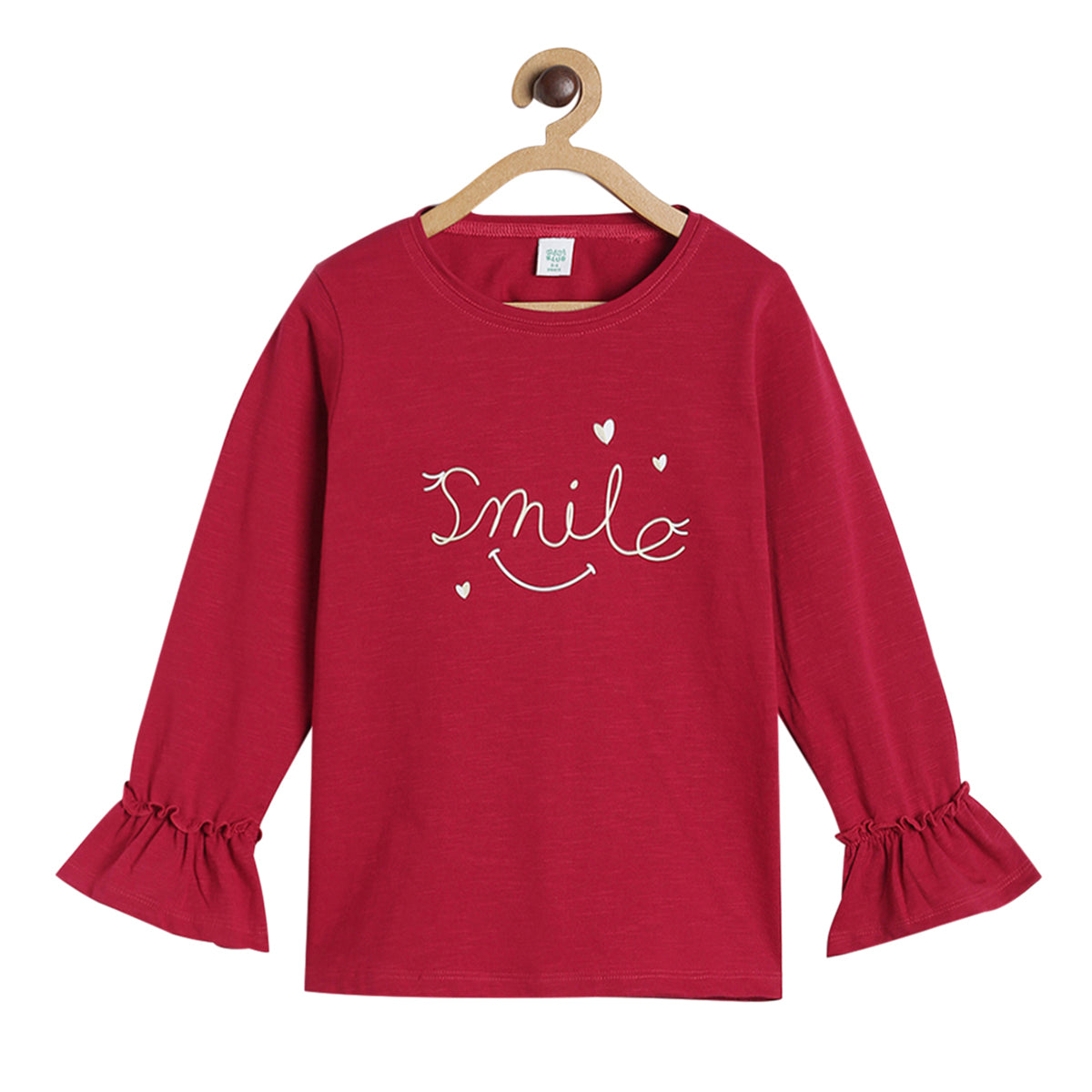 Girls Red Knit Top