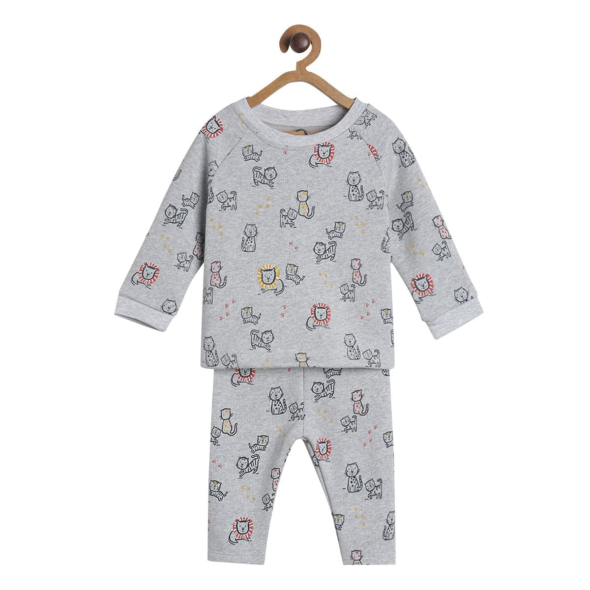 Pack of 2 sweat shirt and bottom set - grey marl for 3-6 Months