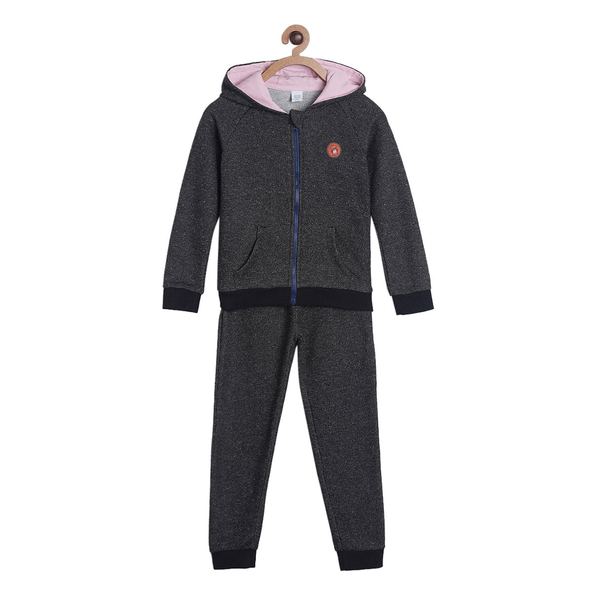 Pack of 2 jacket & jogger set - black for 3-6 Months