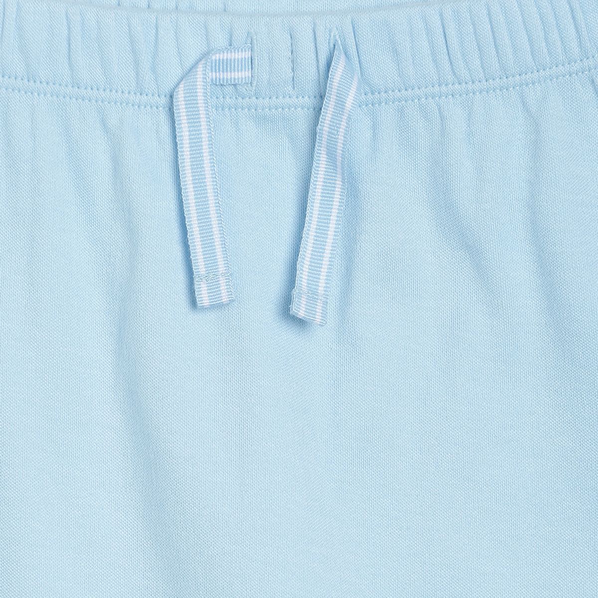 White Graphic Bodysuit With Blue Bottom