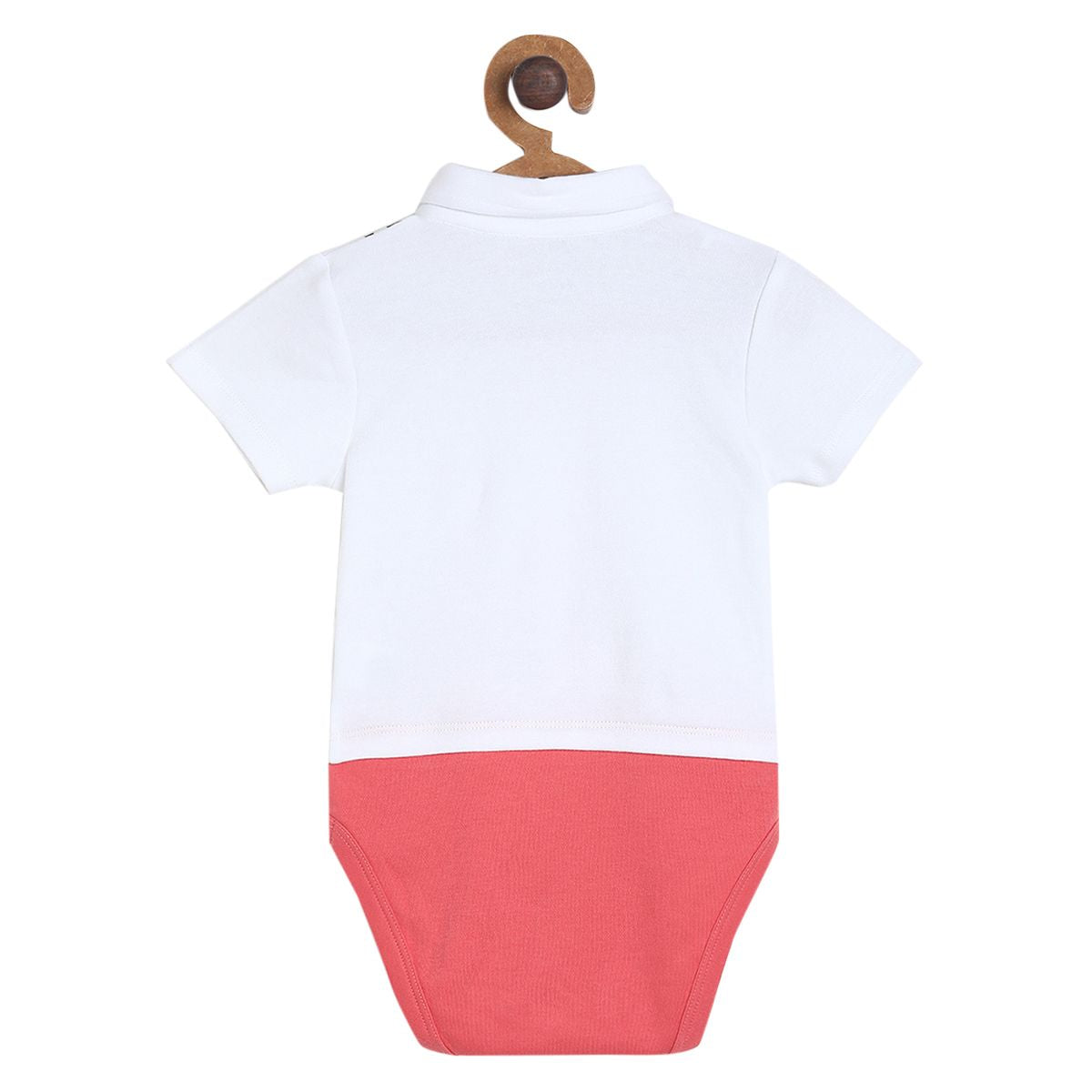 Pack of 2 bodysuit and shorts set - white & red for New Born