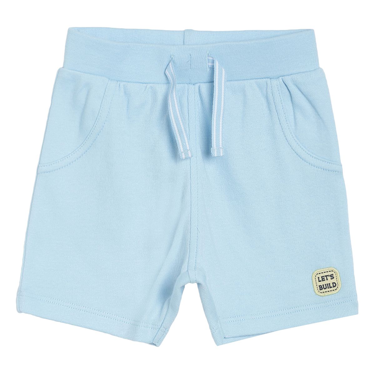 Pack of 2 tee and shorts set - light sky blue & bright yellow for 0-3 Months