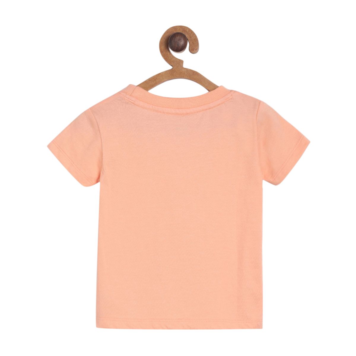 Pack of 2 tee and shorts set - peach & white and blue for 0-3 Months