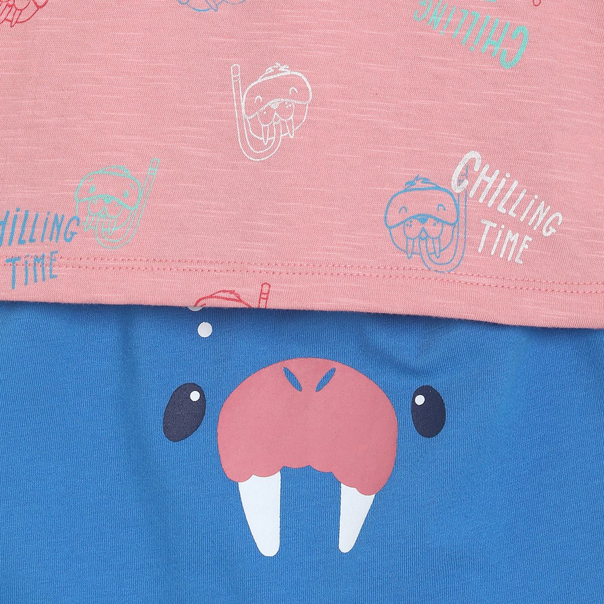 Pack of 2 tee and shorts set - lavender & bl;ue for 0-3 Months