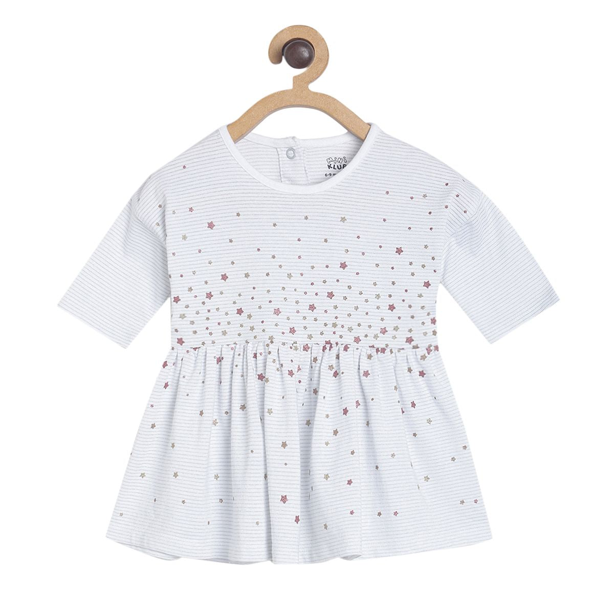 Pack of 1 knit dress - grey for 0-3 Months