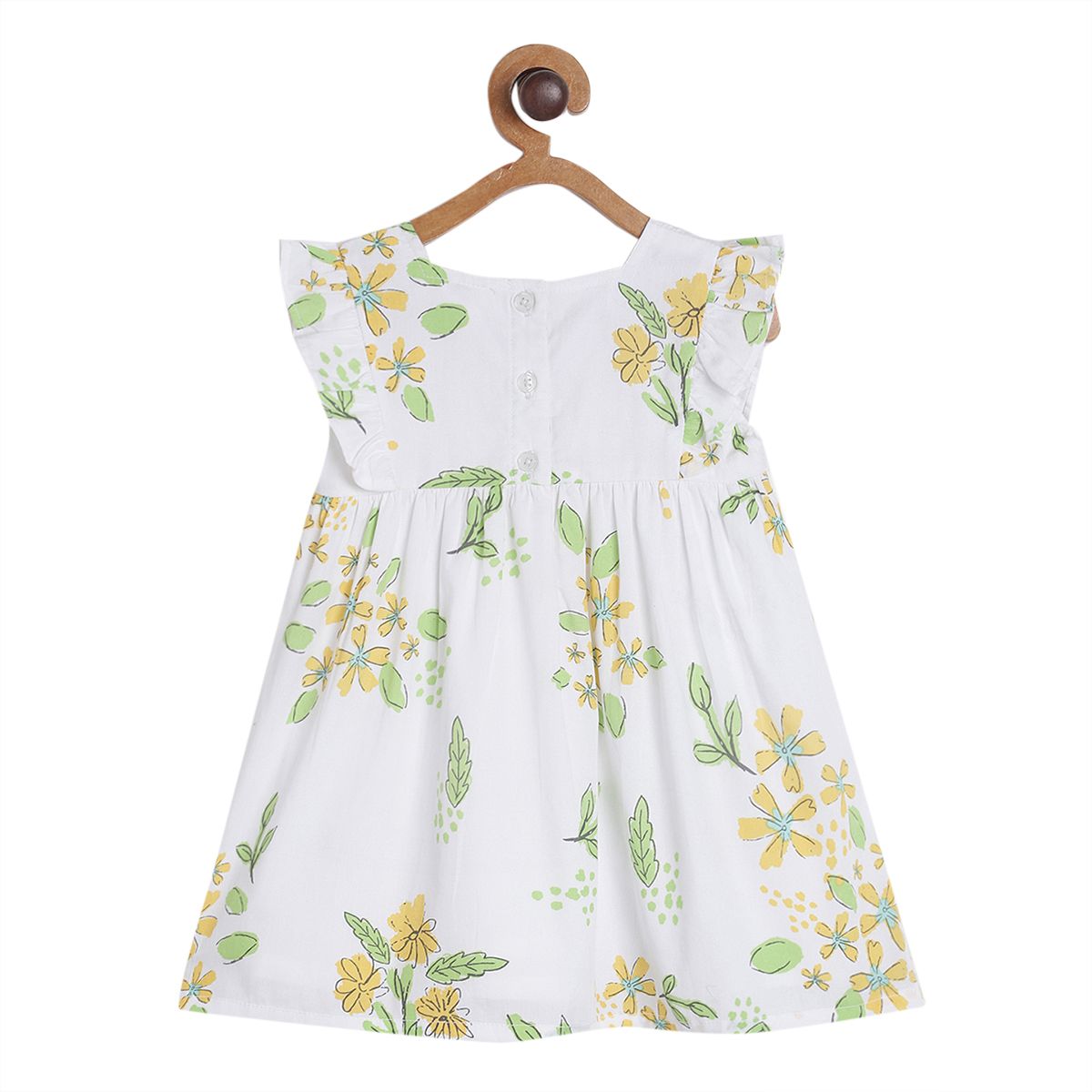 Pack of 1 woven dress - white for 0-3 Months