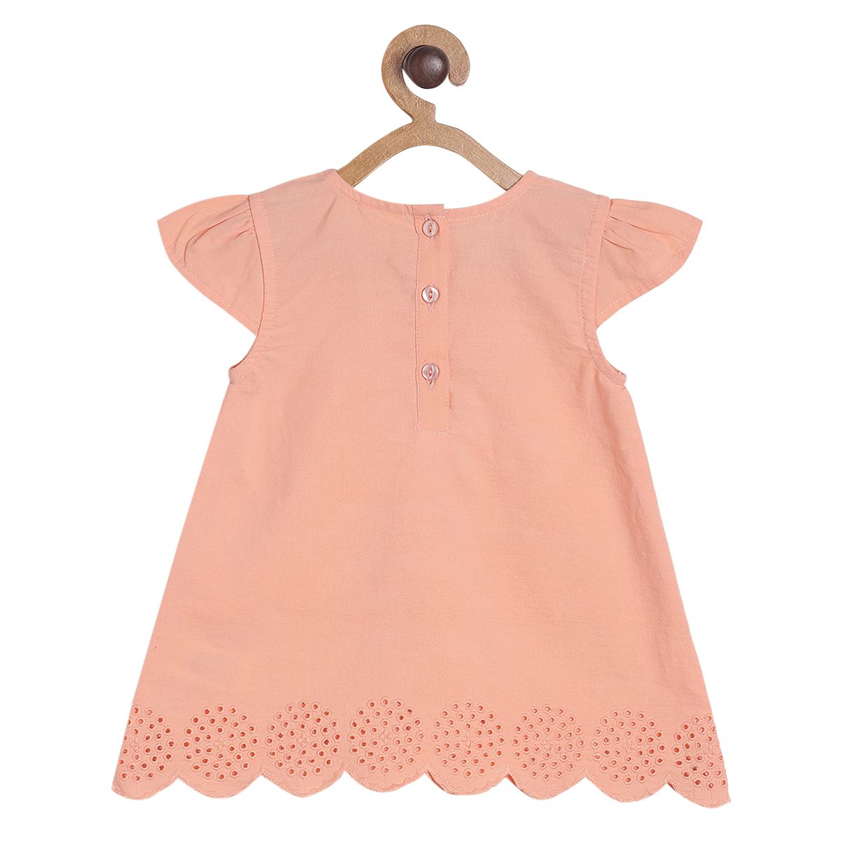 Pack of 2 woven dress with bloomer - peach for 0-3 Months