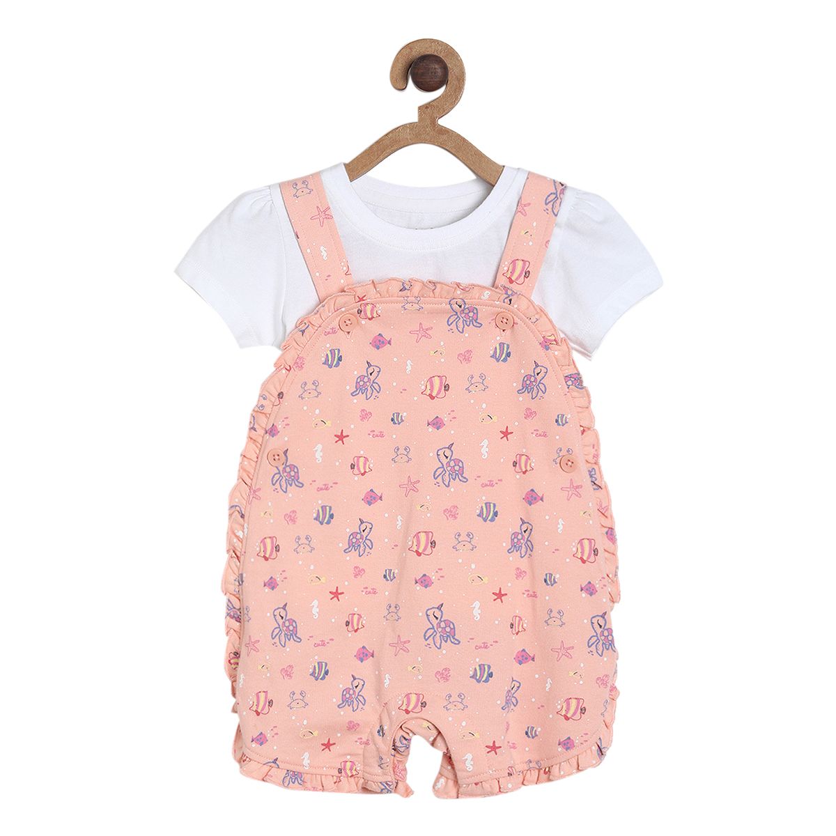 Pack of 2 dungaree set - pink for 3-6 Months