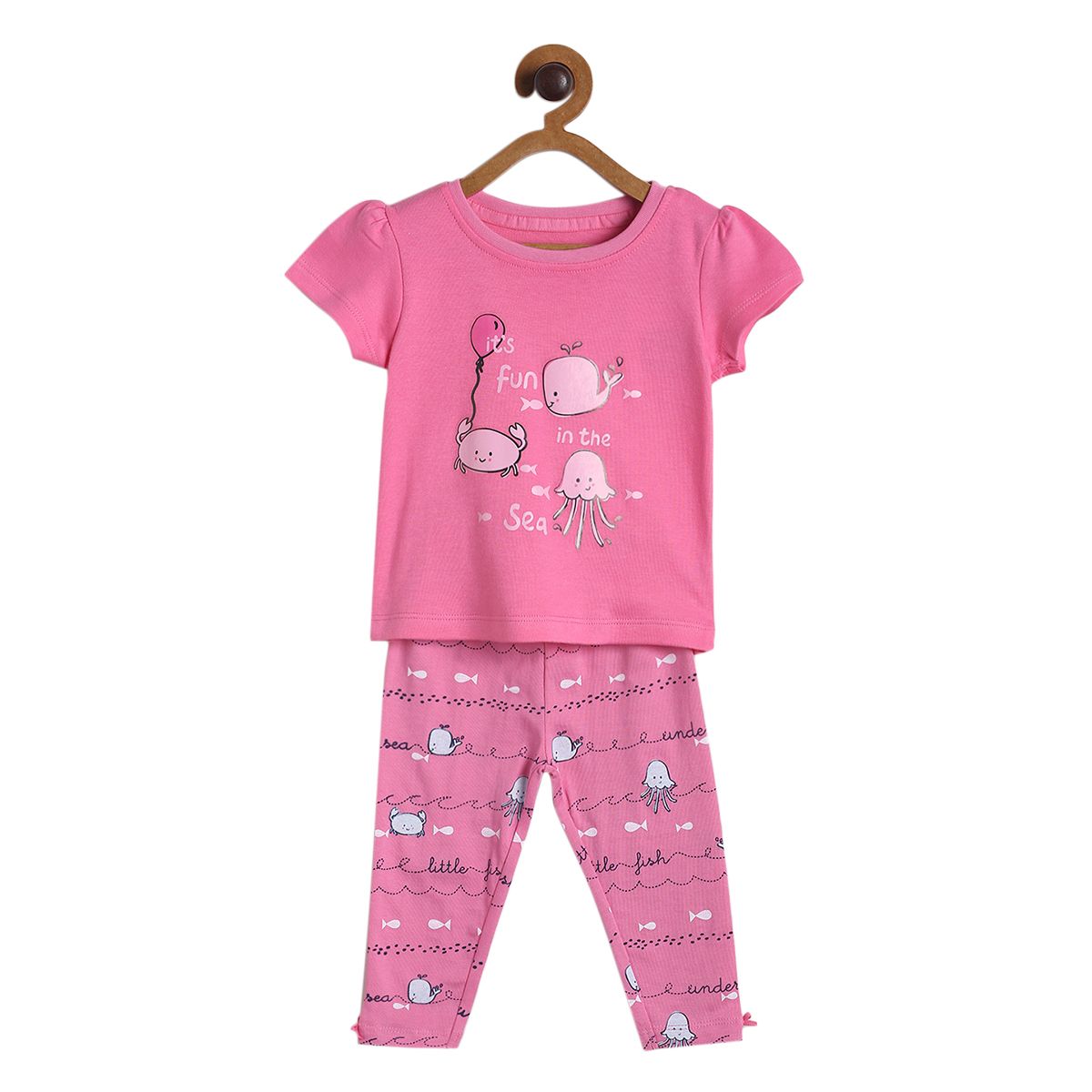 Pack of 2 top and knit bottom set - pink for 0-3 Months