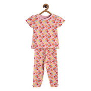 Pack of 2 top and knit bottom set - baby pink & light red for 0-3 Months