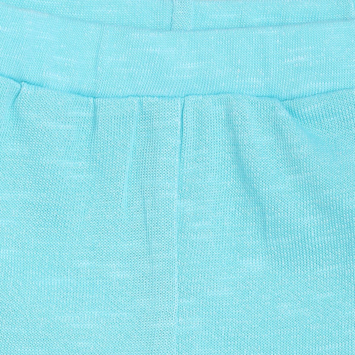 Pack of 2 top and shorts set - white & sky blue for 0-3 Months