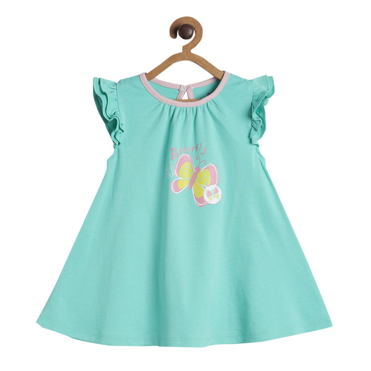 Pack of 1 knit dress - green for 3-6 Months