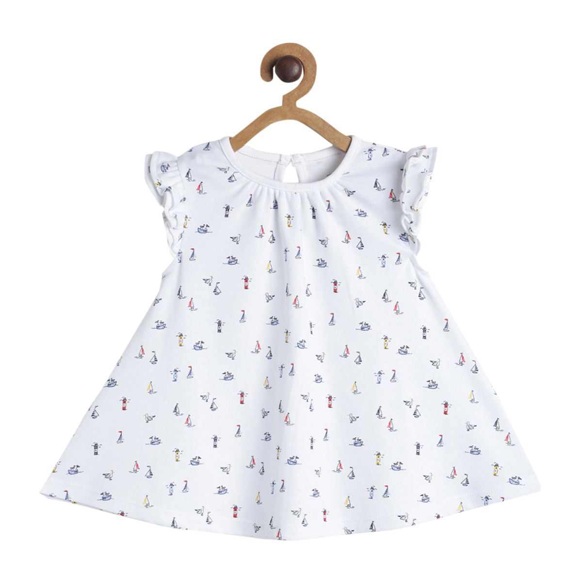 Pack of 1 knit dress - beige for 3-6 Months