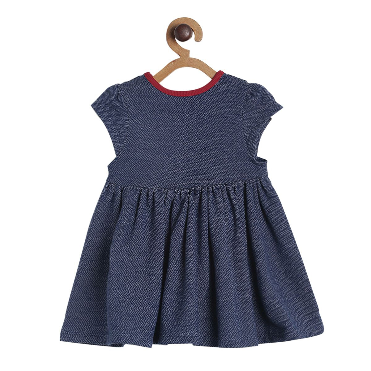 Pack of 1 knit dress - indigo for 3-6 Months