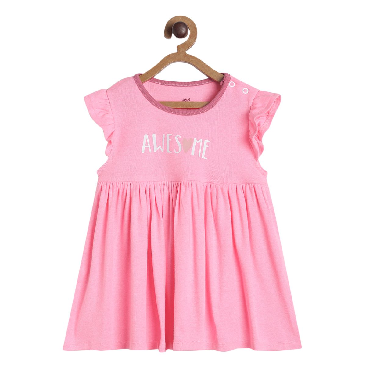 Pack of 1 knit dress - neon pink for 3-6 Months