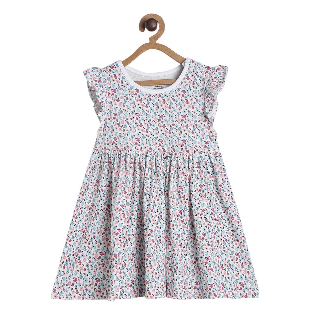 Pack of 1 knit dress - greyish blue for 3-6 Months