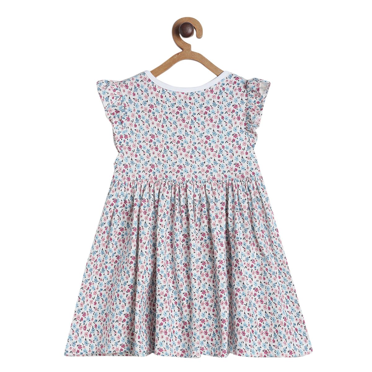 Pack of 1 knit dress - greyish blue for 3-6 Months