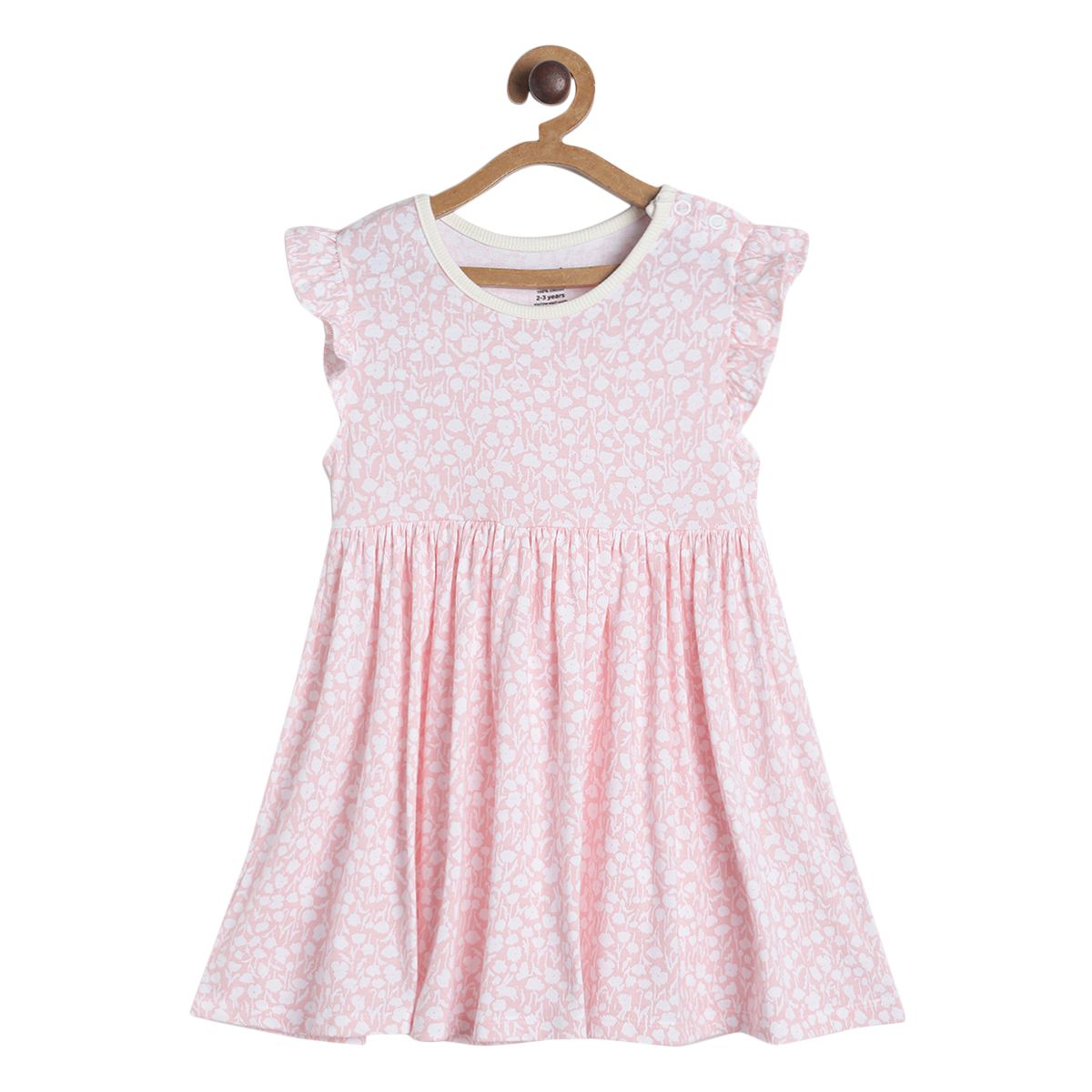 Pack of 1 knit dress - peach for 3-6 Months