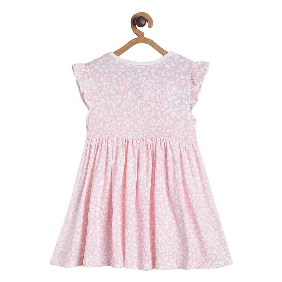 Pack of 1 knit dress - peach for 3-6 Months