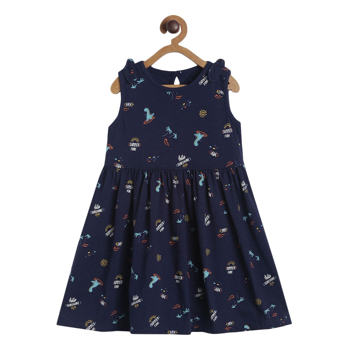 Pack of 1 knit dress - navy for 3-6 Months