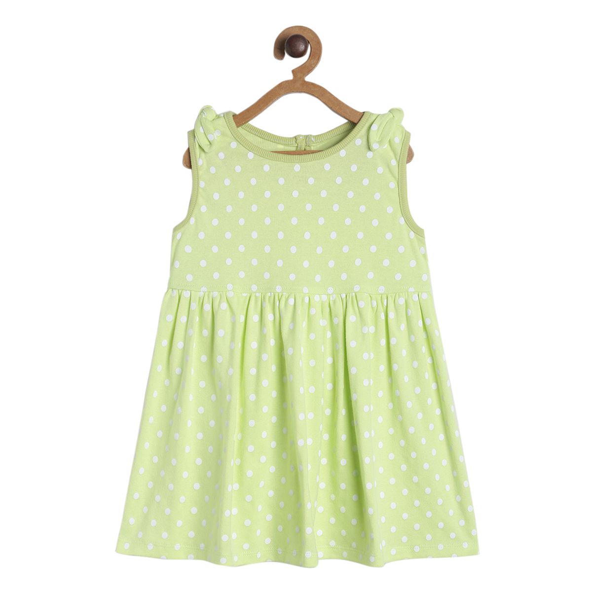 Pack of 1 knit dress - neon green for 3-6 Months