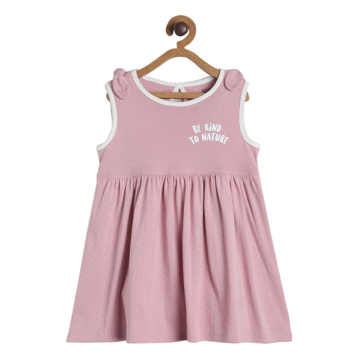 Pack of 1 knit dress - dusty pink for 3-6 Months