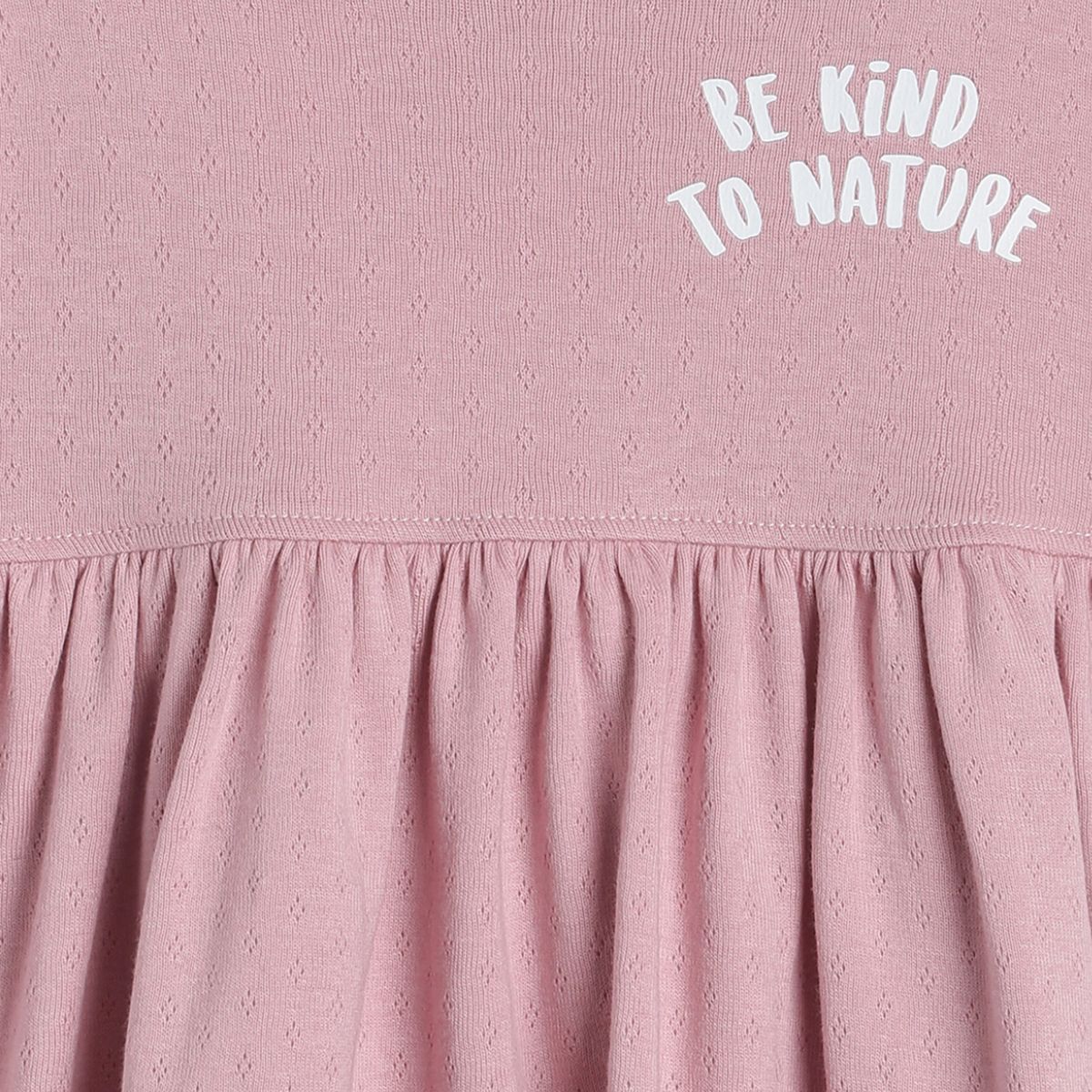 Pack of 1 knit dress - dusty pink for 3-6 Months