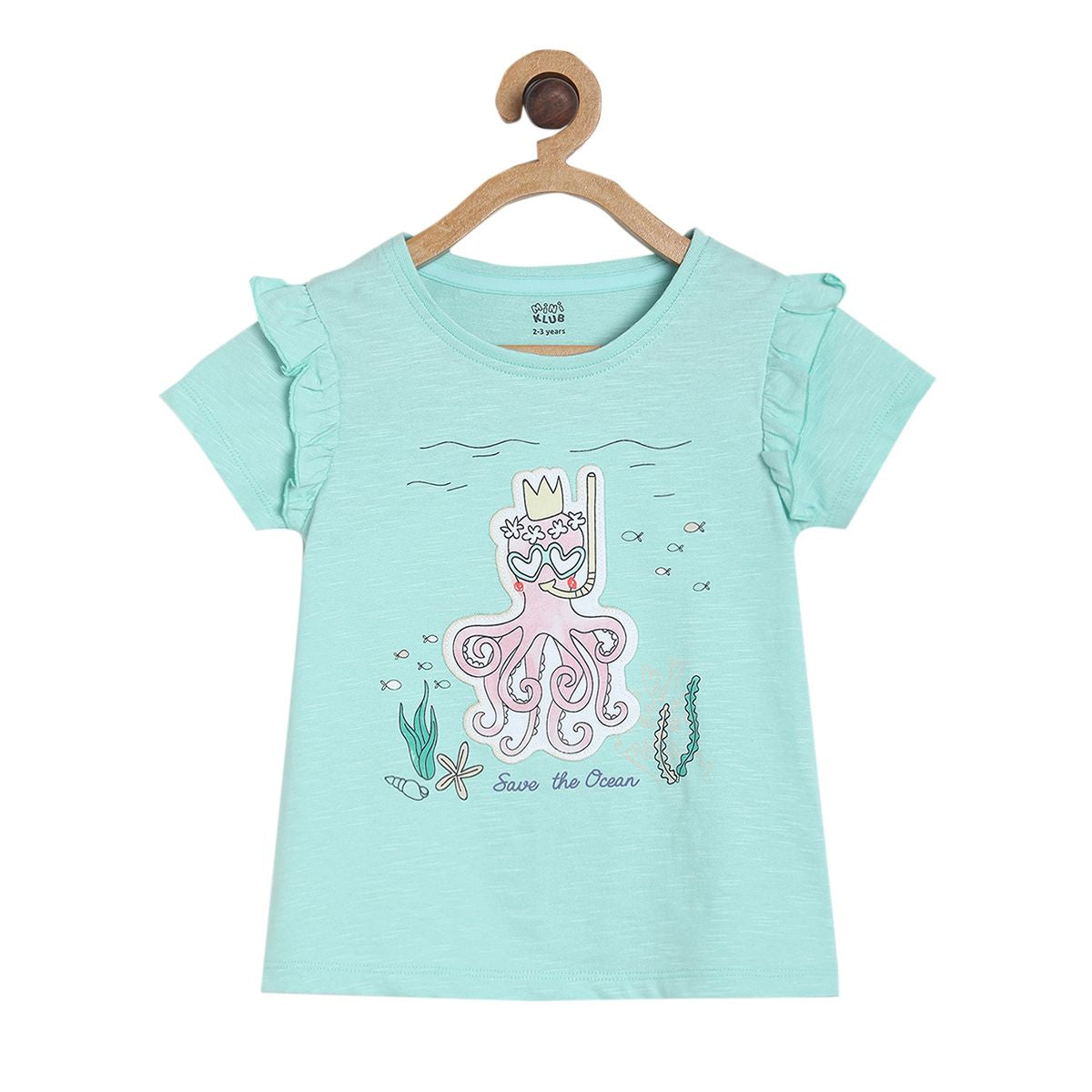 Pack of 1 knit top - aqua for 3-6 Months