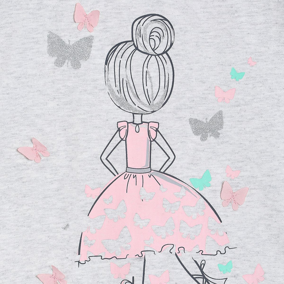 Pack of 1 knit top - grey for 3-6 Months