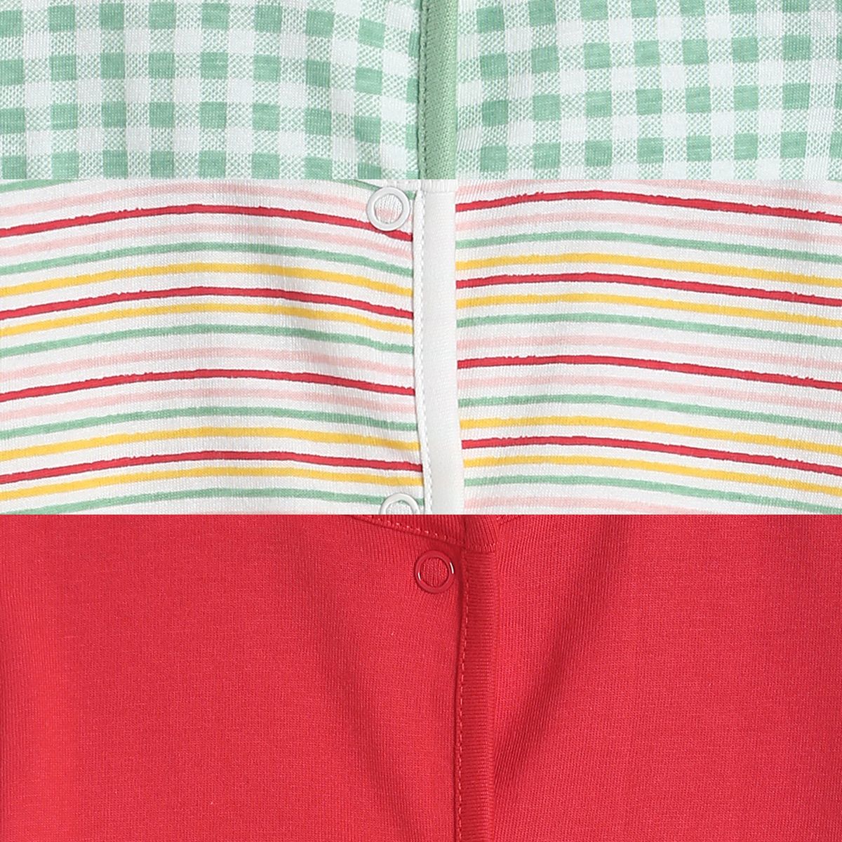 Pack of 3 front open vest - white & light brown for New Born