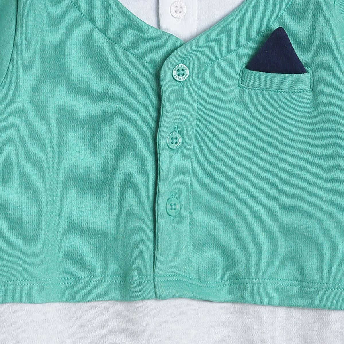 Pack of 1 sleepsuit - green and grey for New Born