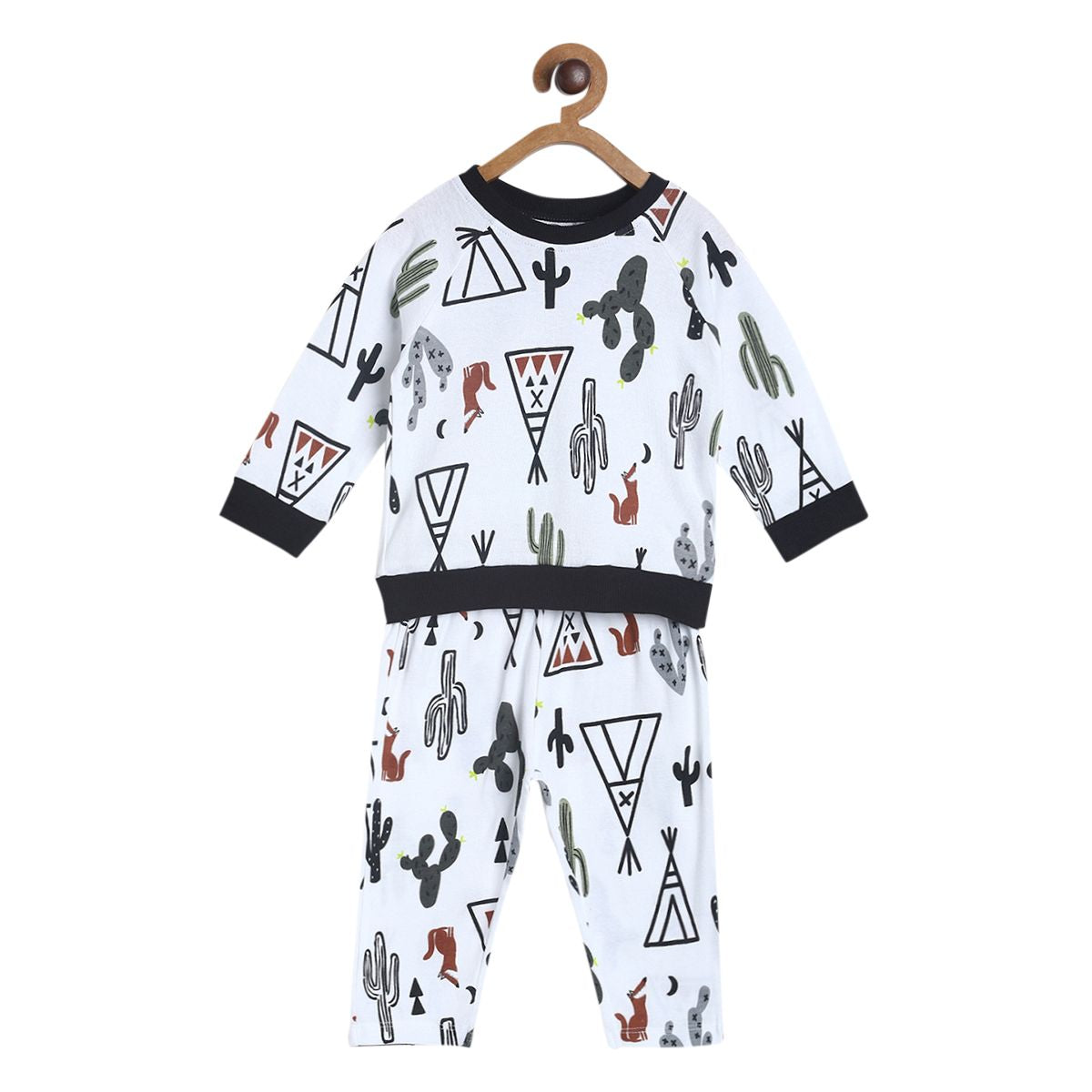 Pack of 2 t-shirt and bottom set - white for 3-6 Months