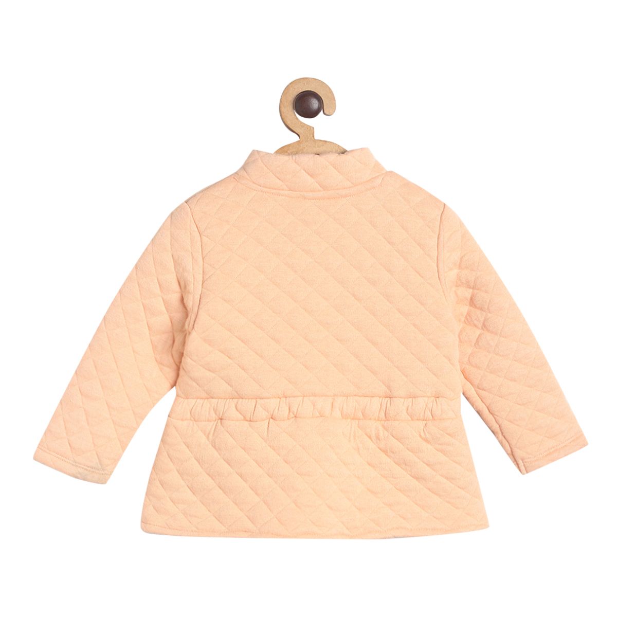 Pack of 3 jacket + top & bottom set - peach  & red for 3-6 Months