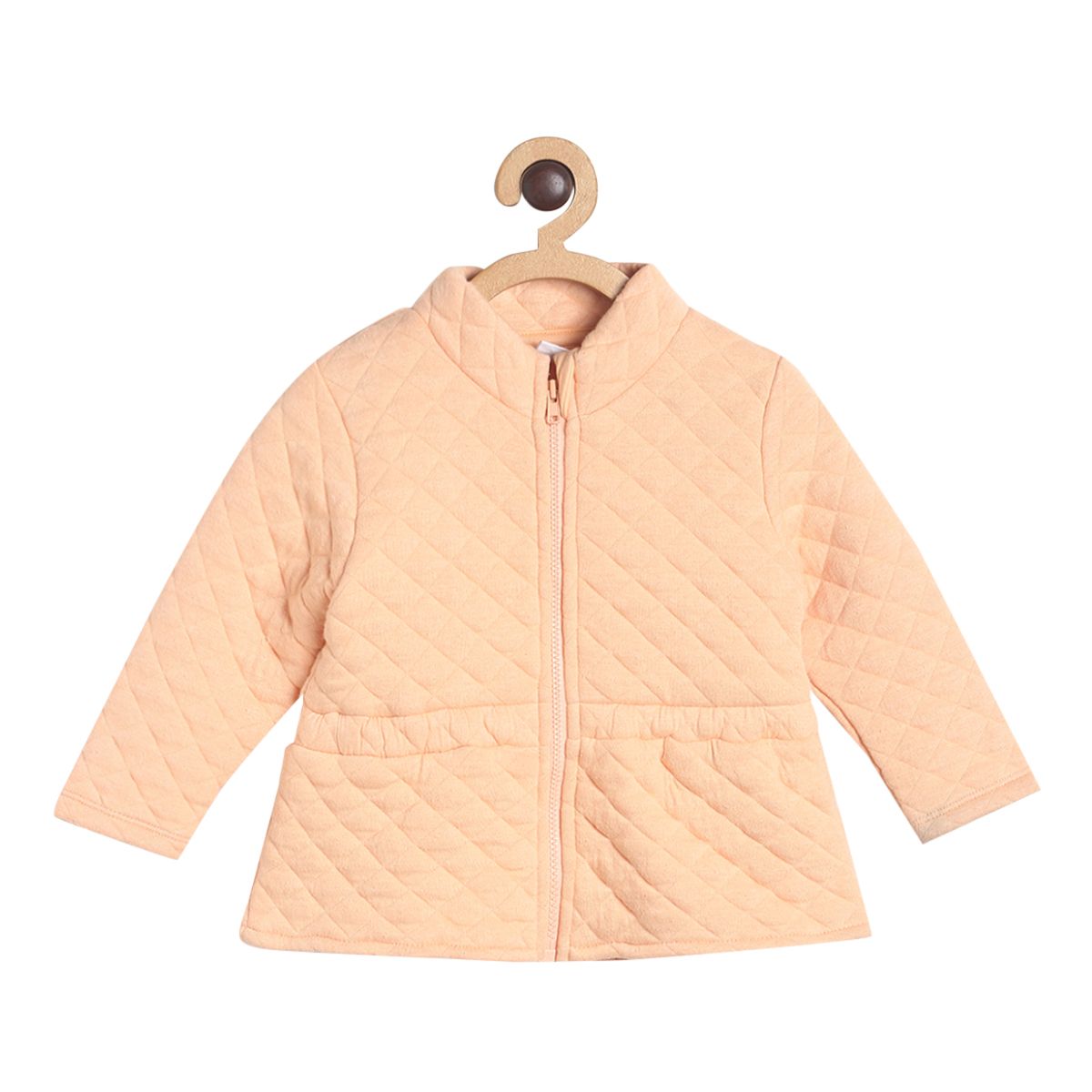 Pack of 3 jacket + top & bottom set - peach  & red for 3-6 Months