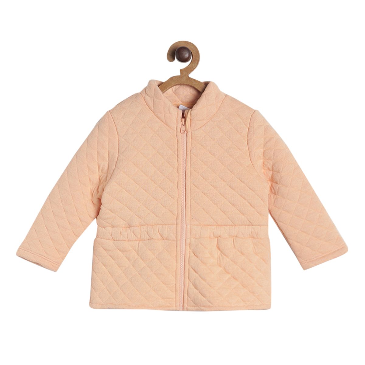 Pack of 3 jacket + top & bottom set - peach  & red for 3-6 Months