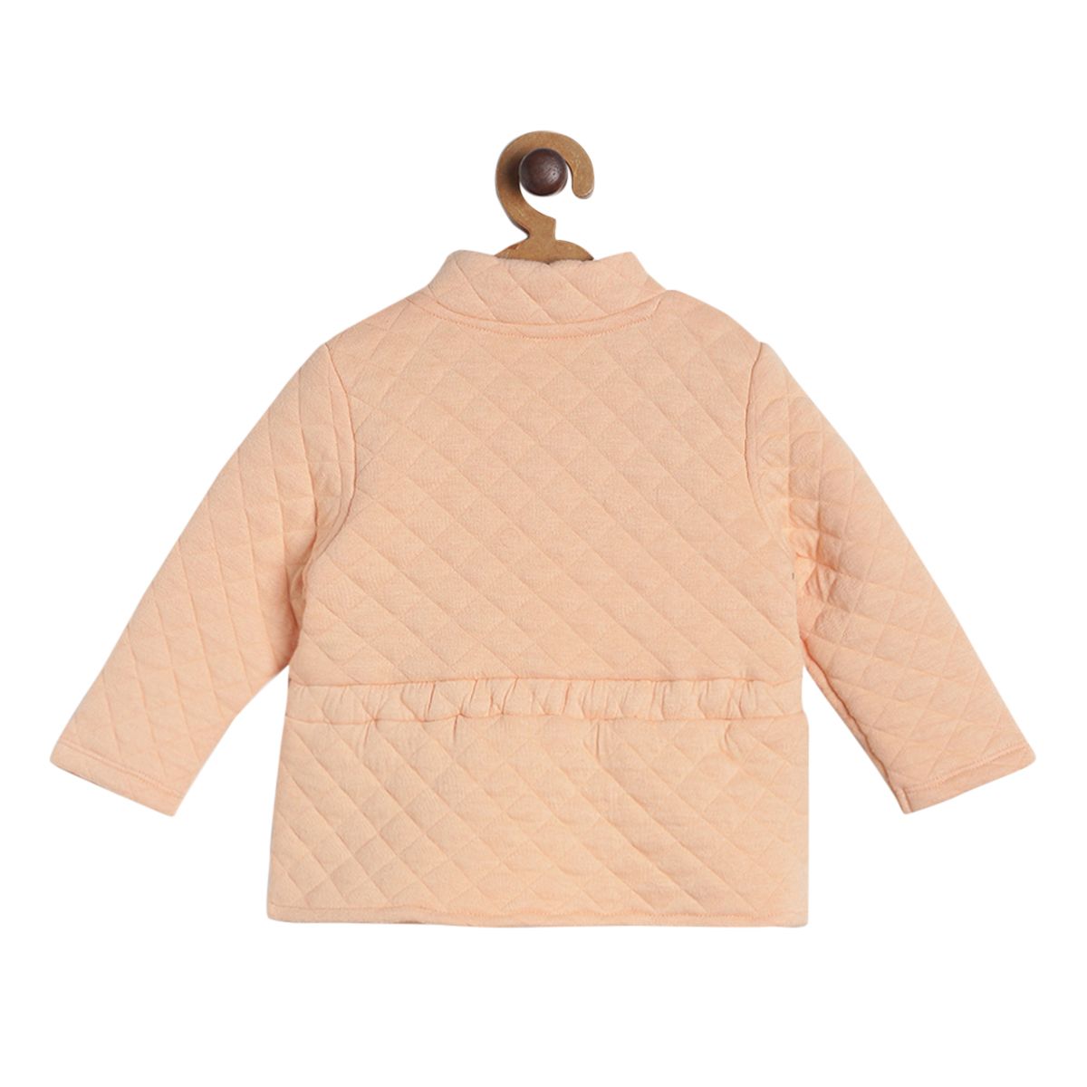 Pack of 3 jacket + top & bottom set - peach  & red for 3-6 Months