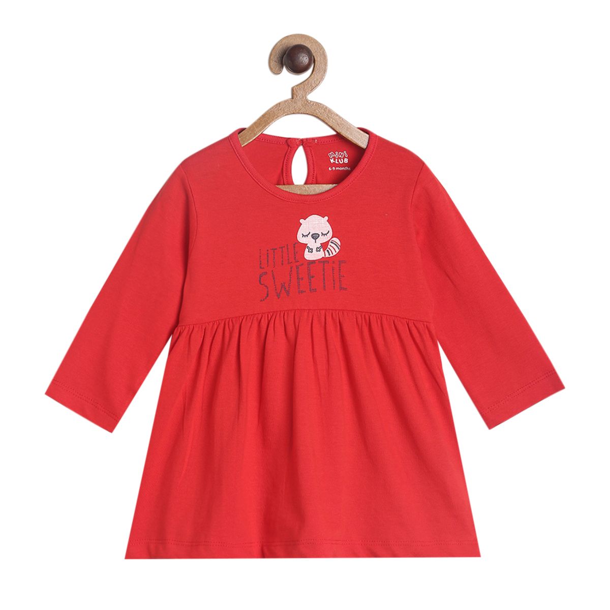 Pack of 1 knit dress - red for 0-3 Months