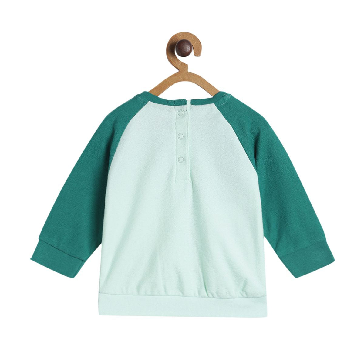 Pack of 1 knit sweat shirt - green for 0-3 Months