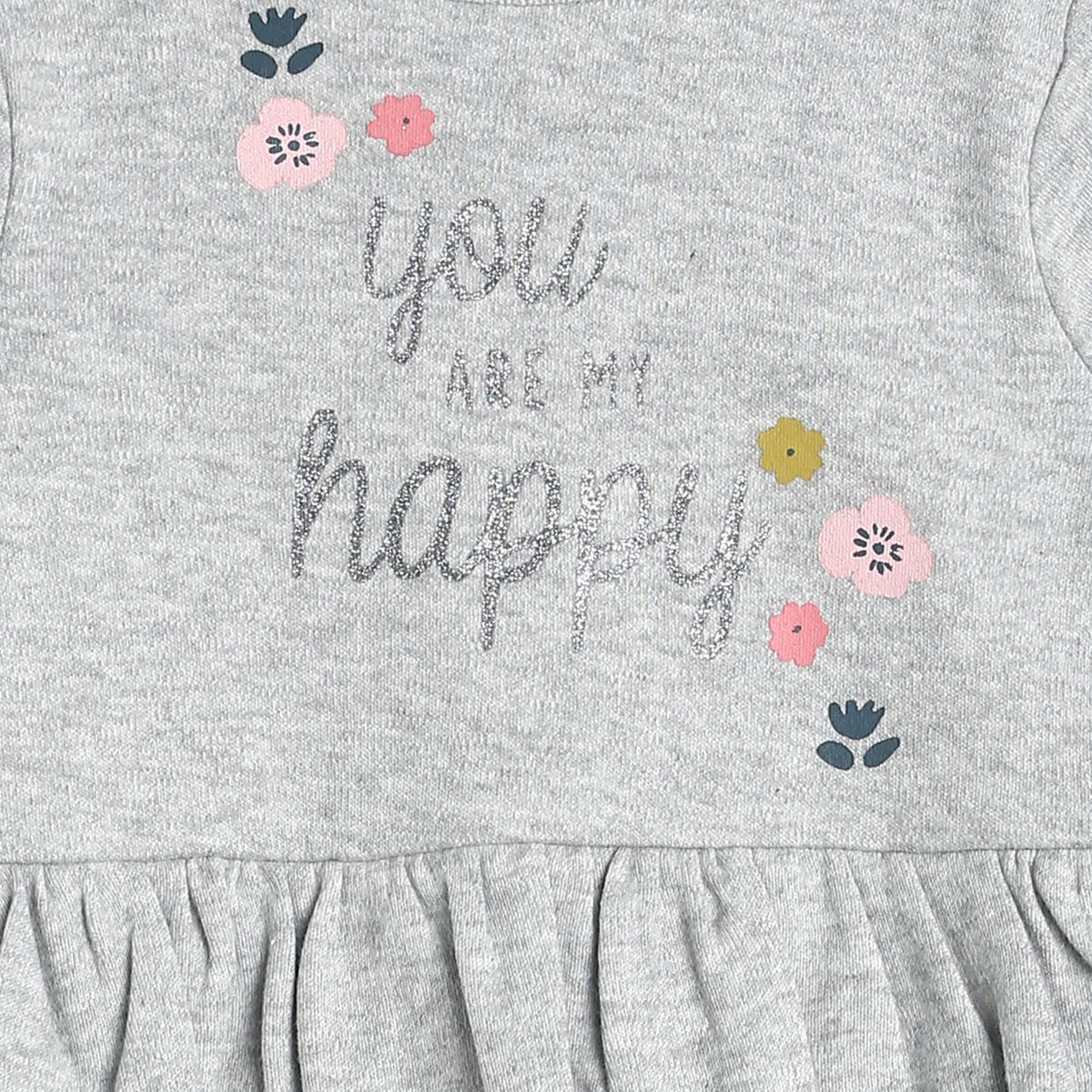 Pack of 2 bodysuit and knit bottom - grey and navy for 0-3 Months