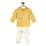 Pack of 2 top and legging set - yellow for 0-3 Months