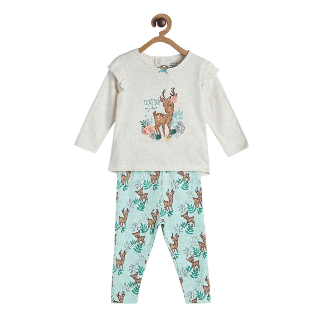 Girls Multicolor Pack Of 2 Top And Legging