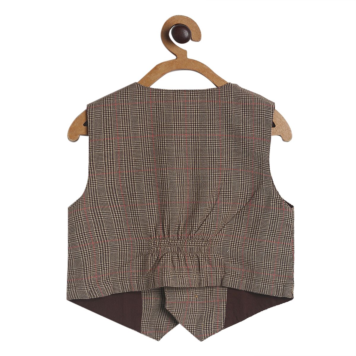 Pack of 4 waist coat with top& bottom set - sky blue & dark brown for 3-6 Months