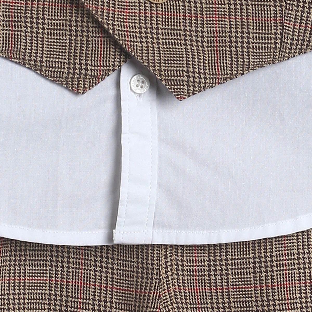 Pack of 4 waist coat with top& bottom set - sky blue & dark brown for 3-6 Months