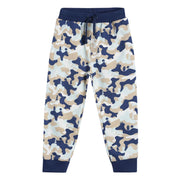 Pack of 1 knit jogger - white & navy blue for 3-6 Months