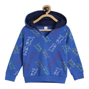 Pack of 1 hooded sweat shirt - blue for 3-6 Months