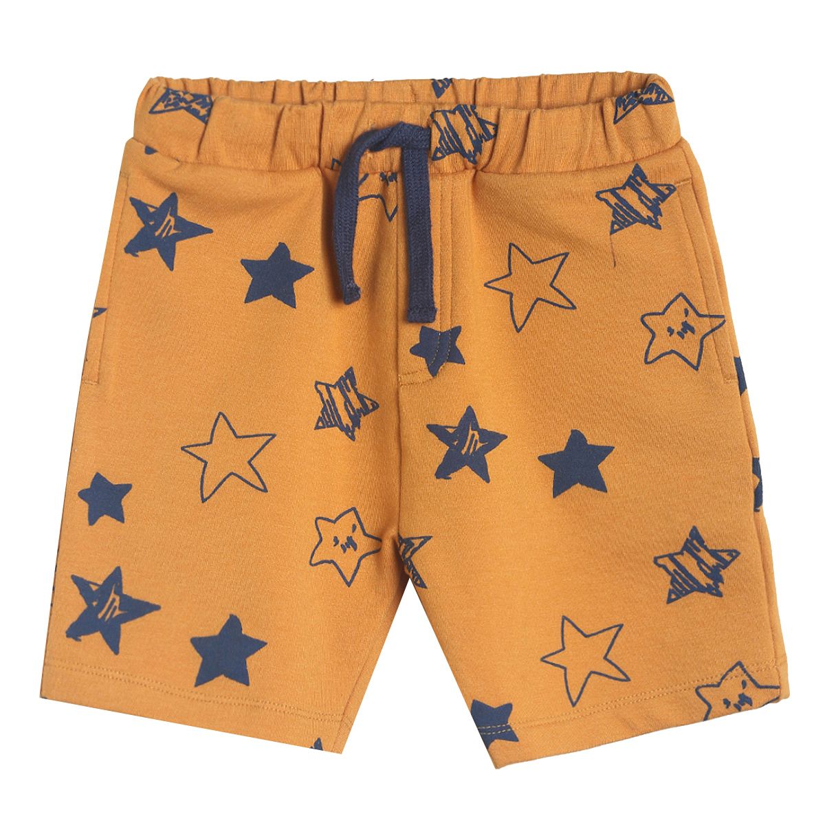 Pack of 1 knit shorts - mustard for 3-6 Months