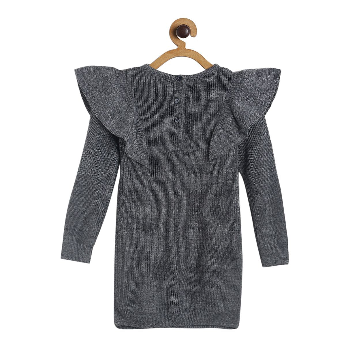 Pack of 1 sweater dress - grey for 3-6 Months