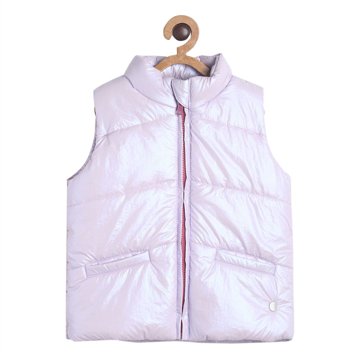 Pack of 1 kid girl gilet - lilac for 3-6 Months