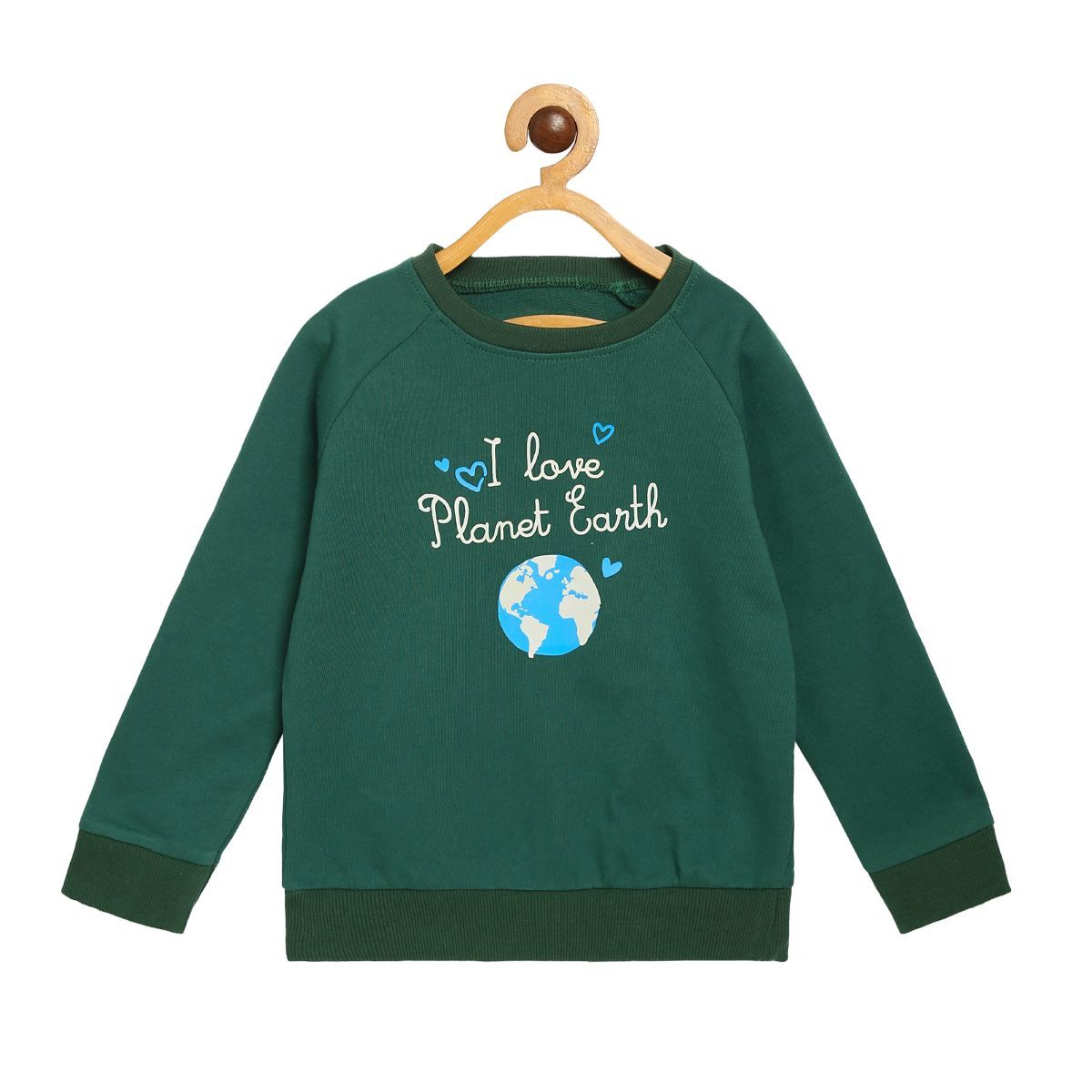 Pack of 1 knit sweat shirt - green for 3-6 Months