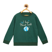 Pack of 1 knit sweat shirt - green for 3-6 Months
